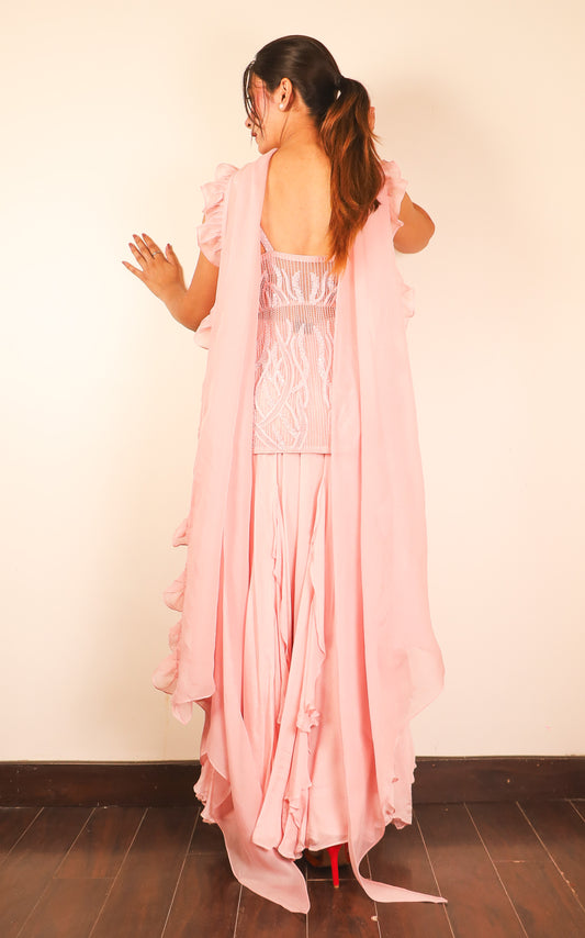 Aiman - Handwork Cape with sharara