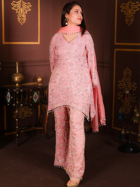 Mysha - Handwork Kurta with Bell Bottoms