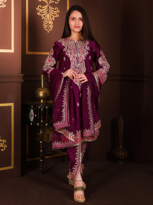 Noorani - Handwork Dhoti set